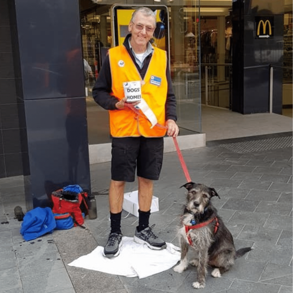 Rufus and Hans raising funds in Hobart