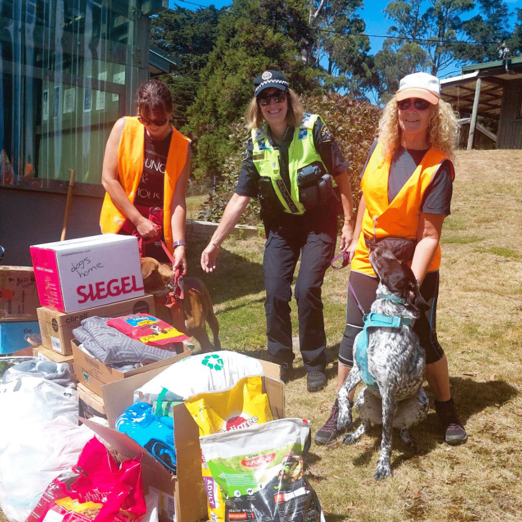 Tasmania Police Sergeant Lee-Anne Walters donating goods from the Circular Head community to our Burnie Home.